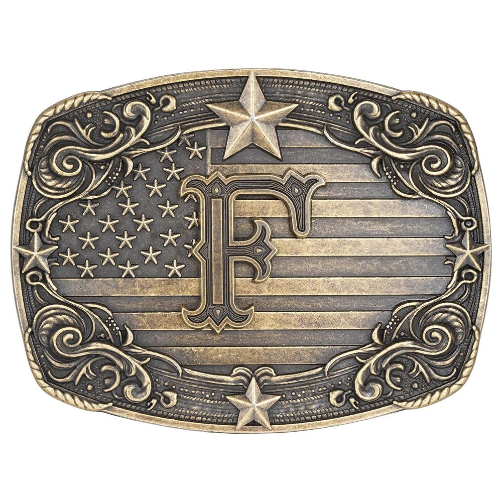 6828 Western Belt Buckle Initial Letter ABCDJRM to Z Rodeo Cowboy Belt